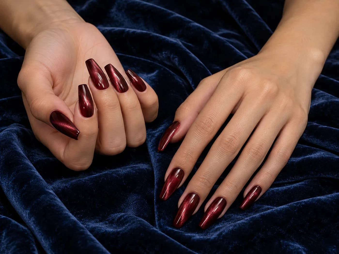 Donkerrode coffin nagels